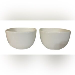 Set of (2) ITI China White Condiment Bowls